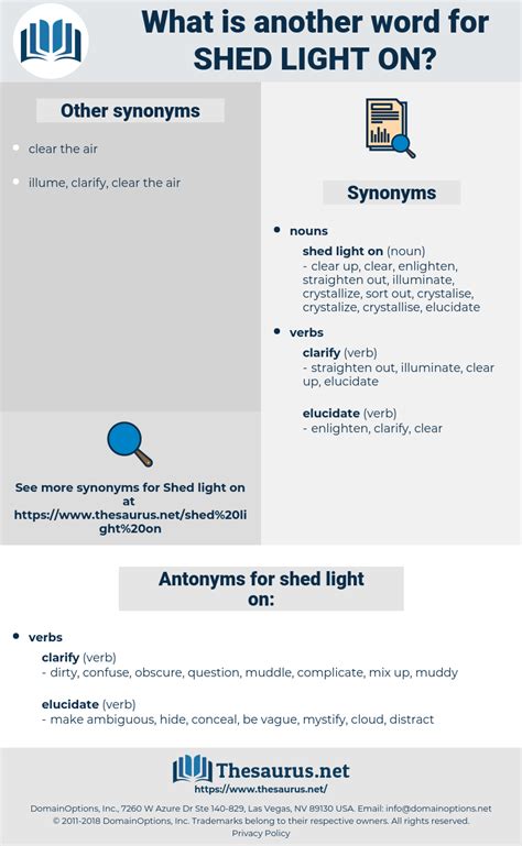 139 Synonyms & Antonyms for SHED LIGHT ON